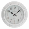 Small White-Washed Décor Clock 23cm -Stacked Store CLKSMWW