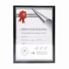 Certificate Frame A4 Black Silver -Stacked Store Certificate Frame A4 Black Silver