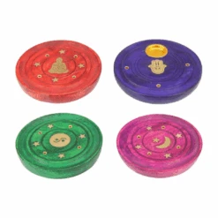 Coloured Mystic Cone/Incense Burners 8cm Assorted