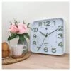 Cordell Glow In The Dark Wall Clock 30x30x4cm White -Stacked Store Cordell Glow In The Dark Wall Clock 30x30x4cm White p1