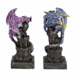 Dragon Siting On Tower 16cm Assorted