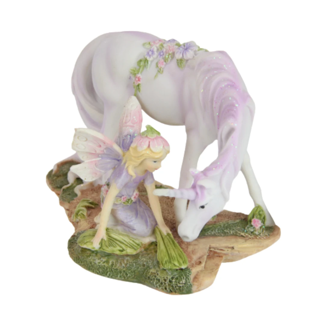 Flower Fairy Crouching With Unicorn 17.5cm 4 Flower Fairy Crouching With Unicorn 17.5cm - Image 2