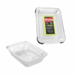 Foil Tray W/ Plastic Lid 8Pk & 22X15.5X5Cm Leon Lime