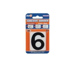 Adhesive Number 6-Black/White