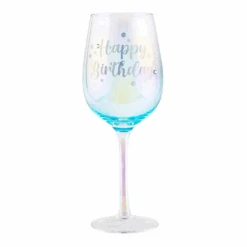 Happy Birthday Holographic Wine Glass 560ml