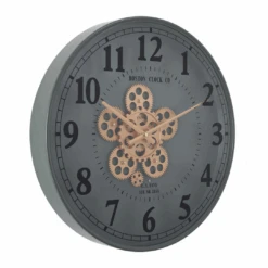 Henri Modern Exposed Gear Movement Wall Clock 50cm Green -Stacked Store Henri Modern Exposed Gear Movement Wall Clock 50cm Green p2