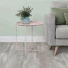 METAL TRAY SIDE TABLE PINK KU