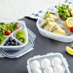 Lock & Lock Classic Special 3 Section Lunch Container 750ml -Stacked Store Lock Lock Classic Special 3 Section Lunch Container 750ml p2