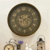 Luxurious Rotating Gears Clock 66cm Coffee Brown
