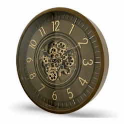 Luxurious Rotating Gears Clock 66cm Coffee Brown -Stacked Store Luxurious Rotating Gears Clock 66cm Coffee Brown p3