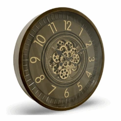 Luxurious Rotating Gears Clock 66cm Coffee Brown -Stacked Store Luxurious Rotating Gears Clock 66cm Coffee Brown p5