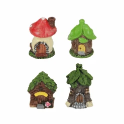 MiniatureFairy Garden Hous E 4 Assorted