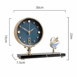 Premium Clock Crystal Swan 17cm Blue 23 Premium Clock Crystal Swan 17cm Blue -Stacked Store Premium Clock Crystal Swan 17cm Blue p11