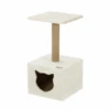 Cat Scratcher 1 Platform Hideaway 31x31x56cm Cream 1 Cat Scratcher 1 Platform Hideaway 31x31x56cm Cream -Stacked Store RB1313104CM