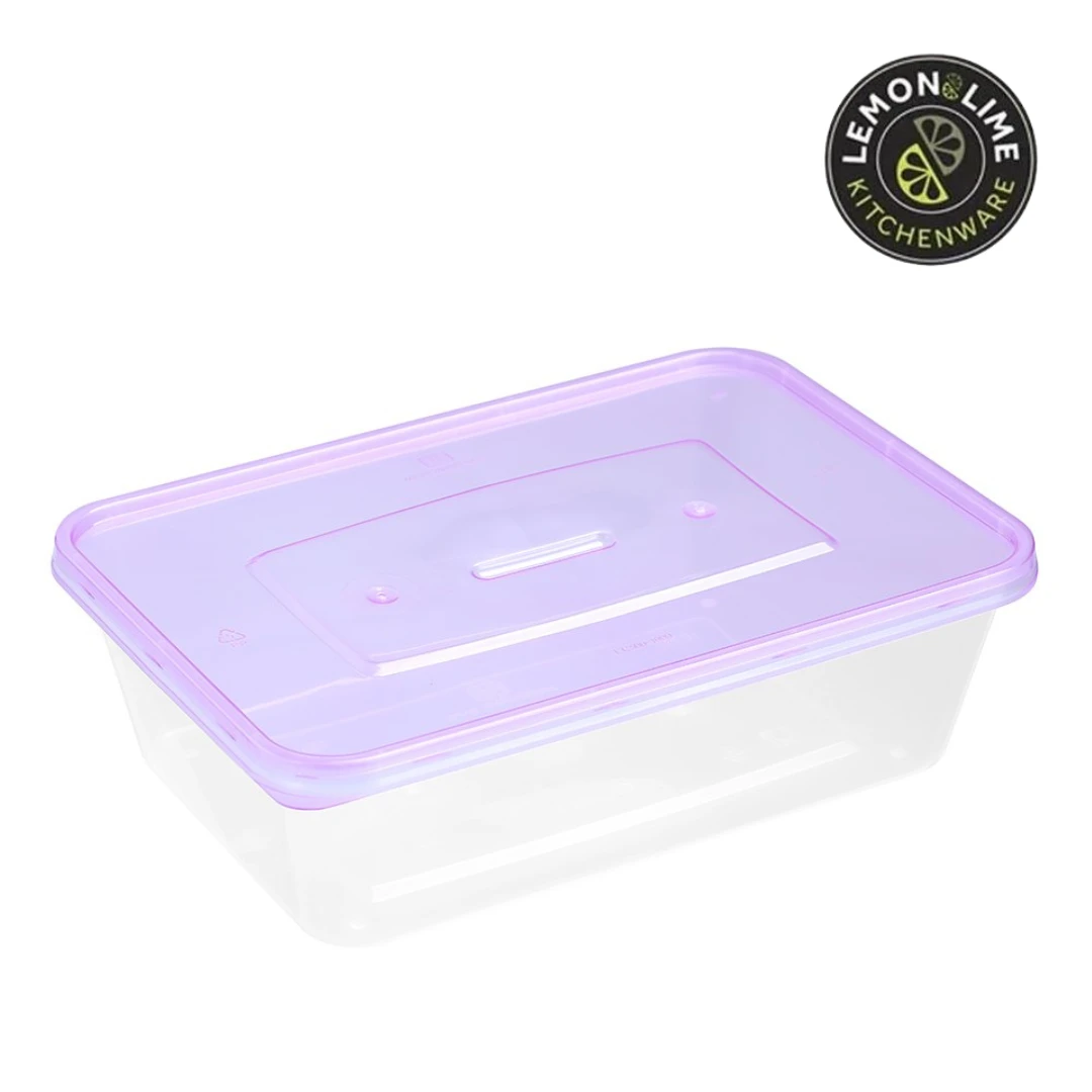 Reusable Food Container & Coloured Lids 750Ml 20Pk Lemon Lime 9 Reusable Food Container & Coloured Lids 750Ml 20Pk Lemon Lime - Image 7
