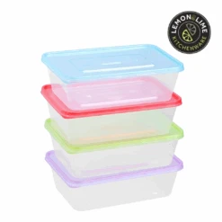 Reusable Food Container & Coloured Lids 750Ml 20Pk Lemon Lime 14 Reusable Food Container & Coloured Lids 750Ml 20Pk Lemon Lime -Stacked Store Reusable Food Container Coloured Lids 750ml 20pk p3