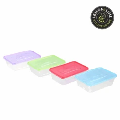 Reusable Food Container & Coloured Lids 750Ml 20Pk Lemon Lime 15 Reusable Food Container & Coloured Lids 750Ml 20Pk Lemon Lime -Stacked Store Reusable Food Container Coloured Lids 750ml 20pk p4