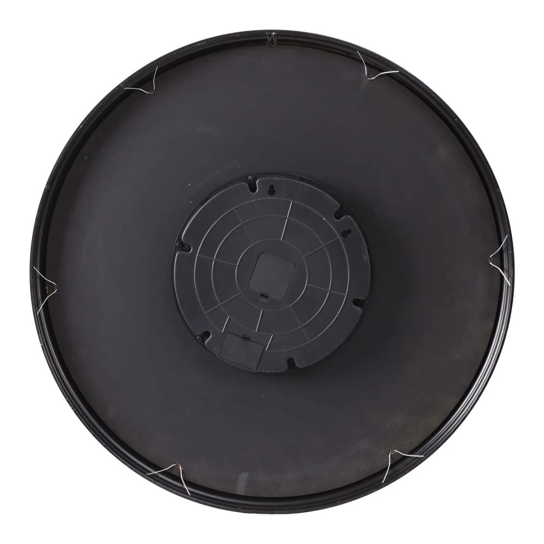 Round Antique Roman Exposed Gear Clock Silver 82.5cm Washed Beige - Image 7