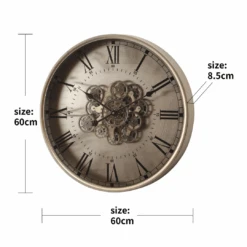 Round Birmingham Industrial Moving Cogs Wall Clock 60cm Silver Wash 9 Round Birmingham Industrial Moving Cogs Wall Clock 60cm Silver Wash -Stacked Store Round Birmingham Industrial Moving Cogs Wall Clock 60cm Silver Wash p3