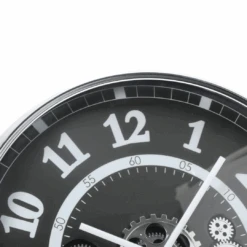 Wall Clock Round Dylan Modern Industrial Moving Cogs Silver Metal Black 54cm -Stacked Store Round Dylan Modern Industrial Moving Cogs Wall Clock 54cm Silver Metal Black p3
