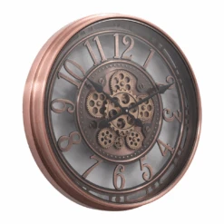 Round Lucas Industrial Exposed Gear Clock 55cm Copper Wash -Stacked Store Round Lucas Industrial Exposed Gear Clock 55cm Copper Wash p2
