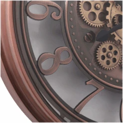 Round Lucas Industrial Exposed Gear Clock 55cm Copper Wash -Stacked Store Round Lucas Industrial Exposed Gear Clock 55cm Copper Wash p4