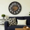Round New Era Moving Cogs Wall Clock 60cm Black -Stacked Store Round New Era Moving Cogs Wall Clock 60cm Black p8
