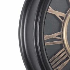 Round William Exposed Gear Movement Wall Clock 52cm Black -Stacked Store Round William Exposed Gear Movement Wall Clock 52cm Black p3