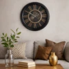 Round William Exposed Gear Movement Wall Clock 52cm Black -Stacked Store Round William Exposed Gear Movement Wall Clock 52cm Black p7