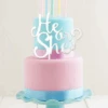 Cake Topper Sugar Crafty He Or She Cake Topper