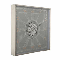 Square Gareth Exposed Gear Movement Wall Clock 80x80cm Grey -Stacked Store Square Gareth Exposed Gear Movement Wall Clock 80x80cm Grey p2