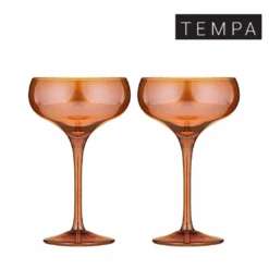 Verity Amber 2pk Coupe Glass