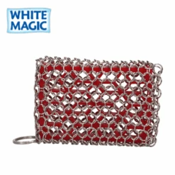 White Magic Chainmail Scrubbing Pad -Stacked Store WM CSP 4