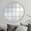 Wall Mirror Walter Wall Mirror Brushed White 120x120cm -Stacked Store Walter Wall Mirror 120x120cm Brushed White p1