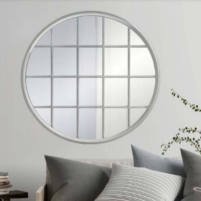 Wall Mirror Walter Wall Mirror Brushed White 120x120cm 3 Wall Mirror Walter Wall Mirror Brushed White 120x120cm
