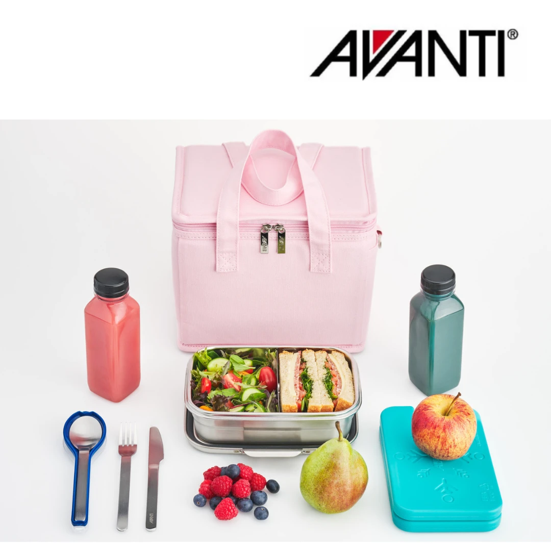 AVANTI Insulated Canvas Lunch Bag Blush Pink 5 AVANTI Insulated Canvas Lunch Bag Blush Pink - Image 3