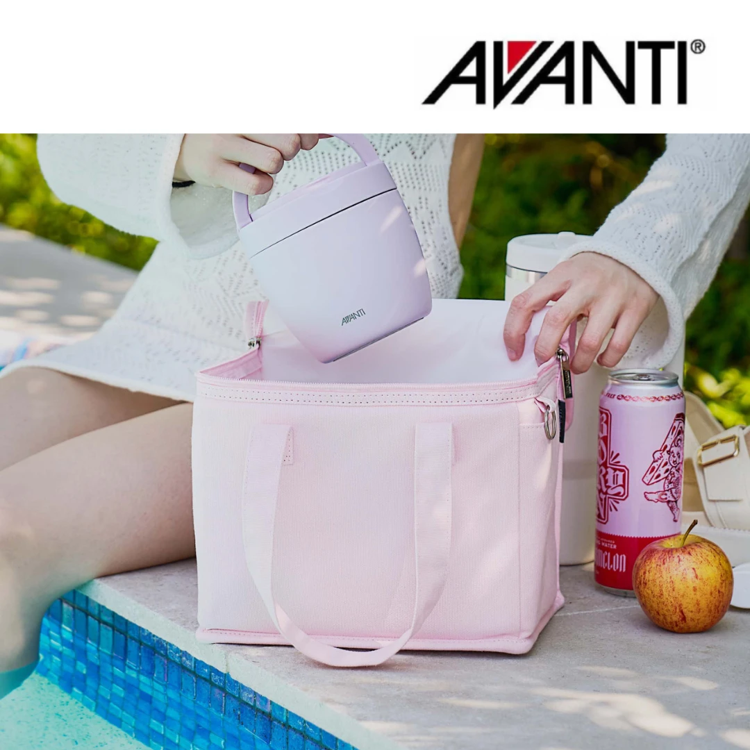 AVANTI Insulated Canvas Lunch Bag Blush Pink 4 AVANTI Insulated Canvas Lunch Bag Blush Pink - Image 2
