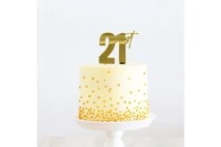 Gold Metal Cake Topper - 21St