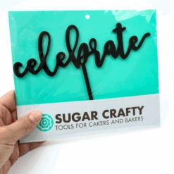 Celebrate Cake Topper White -Stacked Store celebrate cake topper white 2