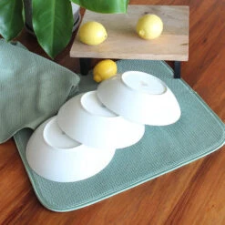 Drying Mat Tangerine White Magic -Stacked Store lifestyle 05 1000 x 1000 jpg