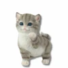 19CM PLAYFUL GREY CAT W/BLUE EYES -Stacked Store playful grey cat with blue eyes 19cm