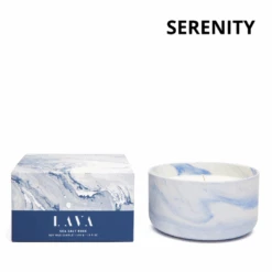 Lava Marble Ceramic Candle 470g Sea Salt Rose - Serenity