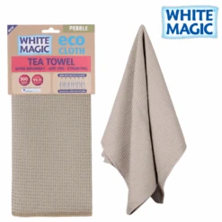Tea Towel Pebble Single White Magic